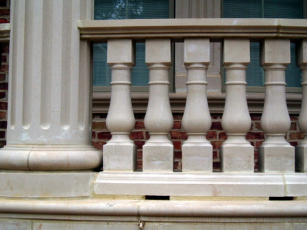 Precast Concrete Railings, also known as a Balustrade consisting of a row of repeating Balusters